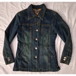 Street Code VTG Y2K Womens Jean Jacket Size Small